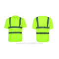 100% polyester safety t-shirt 3m reflective tape for clothing high visibility shirts EN ISO 20471